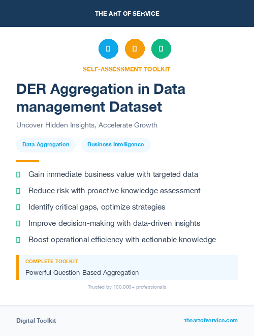 DER Aggregation in Data management Dataset