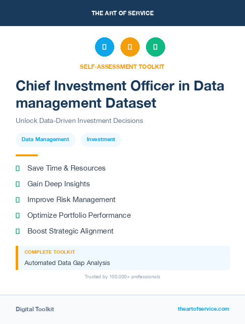 Chief Investment Officer in Data management Dataset