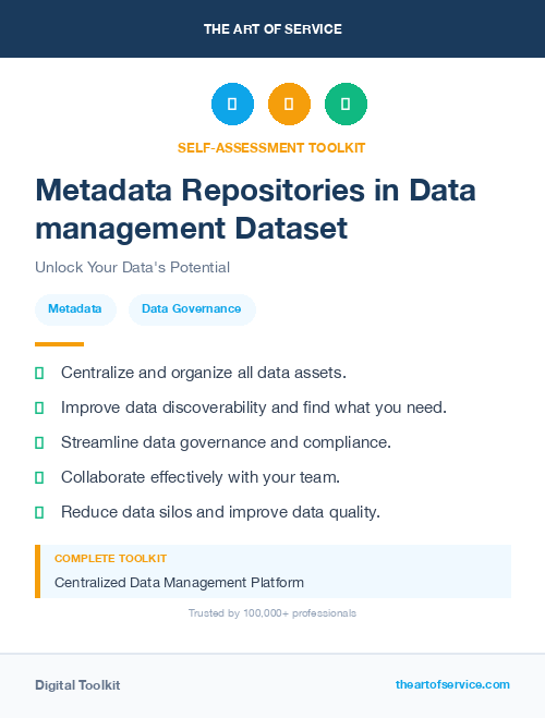 Metadata Repositories in Data management Dataset