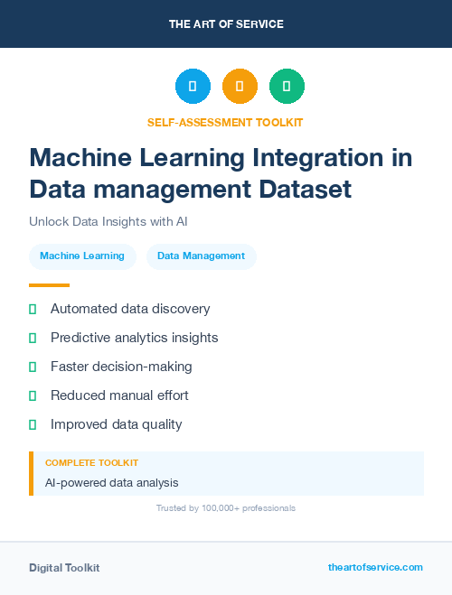 Machine Learning Integration in Data management Dataset