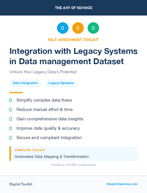 Integration with Legacy Systems in Data management Dataset