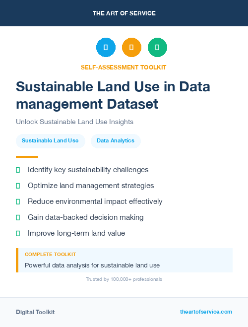 Sustainable Land Use in Data management Dataset