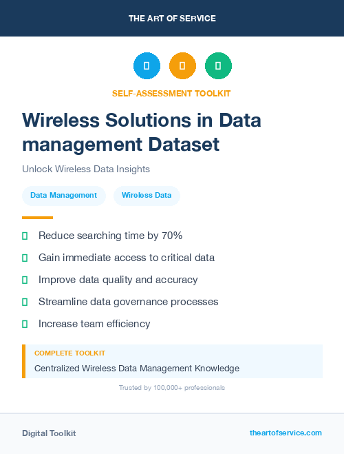 Wireless Solutions in Data management Dataset