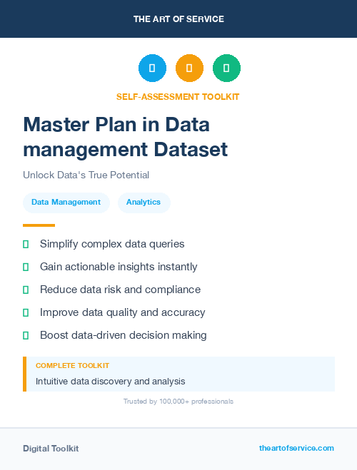 Master Plan in Data management Dataset