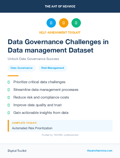 Data Governance Challenges in Data management Dataset