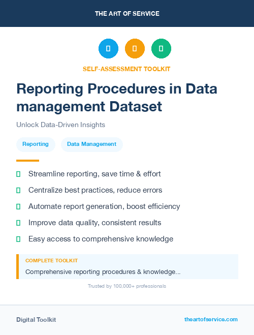 Reporting Procedures in Data management Dataset