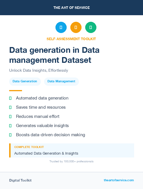 Data generation in Data management Dataset