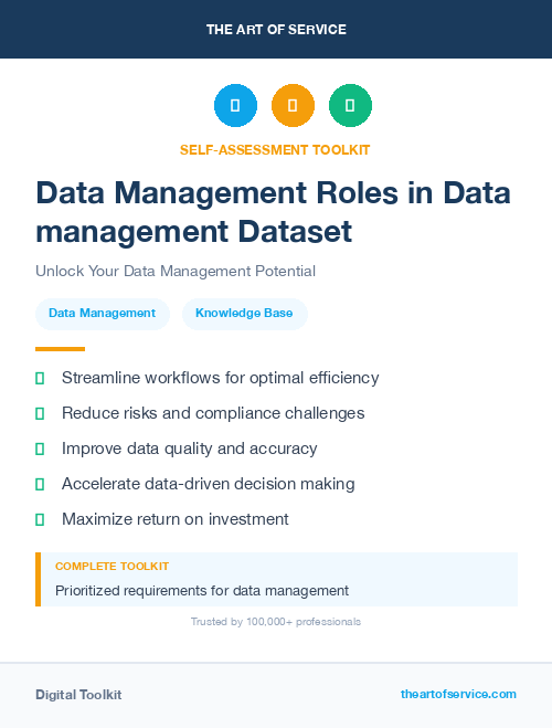 Data Management Roles in Data management Dataset