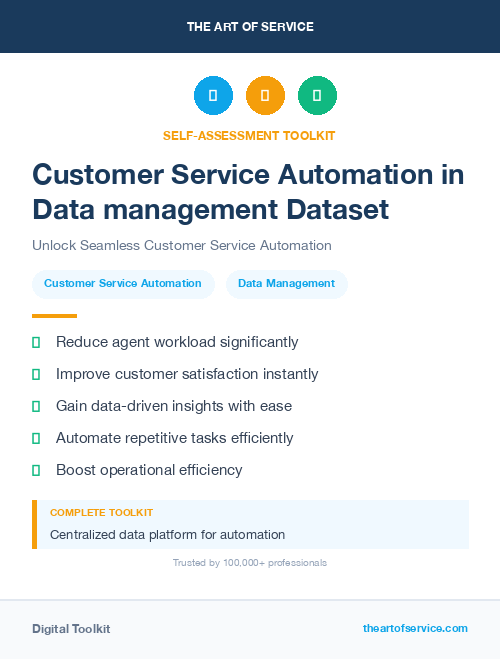 Customer Service Automation in Data management Dataset