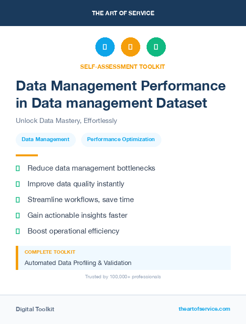 Data Management Performance in Data management Dataset