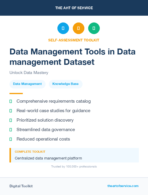 Data Management Tools in Data management Dataset