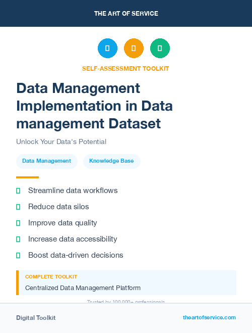Data Management Implementation in Data management Dataset