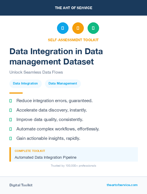 Data Integration in Data management Dataset