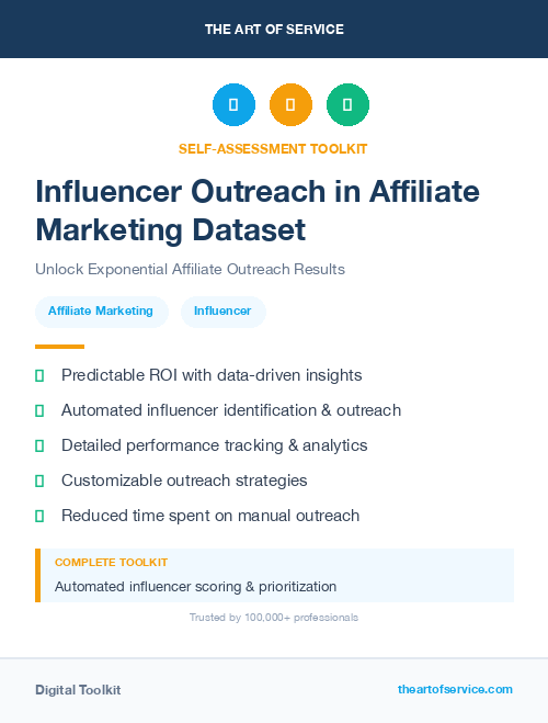 Influencer Outreach in Affiliate Marketing Dataset