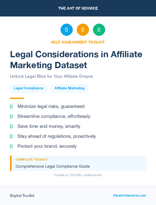 Legal Considerations in Affiliate Marketing Dataset