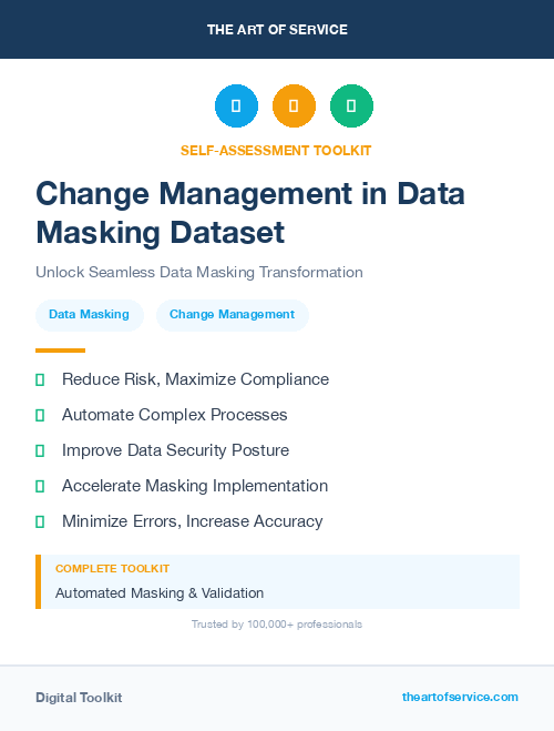 Change Management in Data Masking Dataset