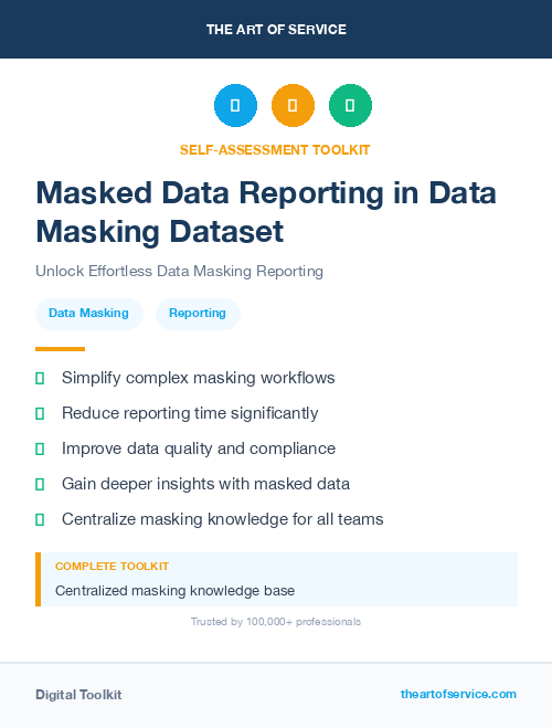 Masked Data Reporting in Data Masking Dataset