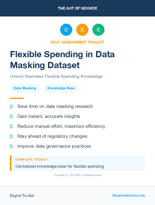 Flexible Spending in Data Masking Dataset
