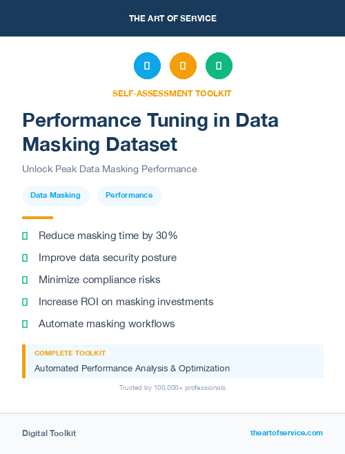 Performance Tuning in Data Masking Dataset