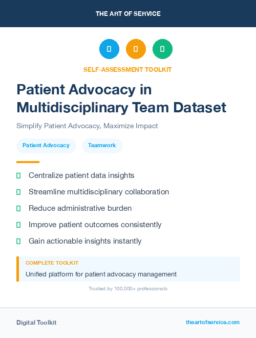 Patient Advocacy in Multidisciplinary Team Dataset