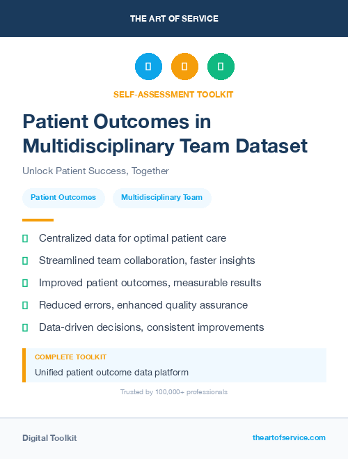 Patient Outcomes in Multidisciplinary Team Dataset