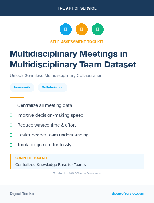 Multidisciplinary Meetings in Multidisciplinary Team Dataset