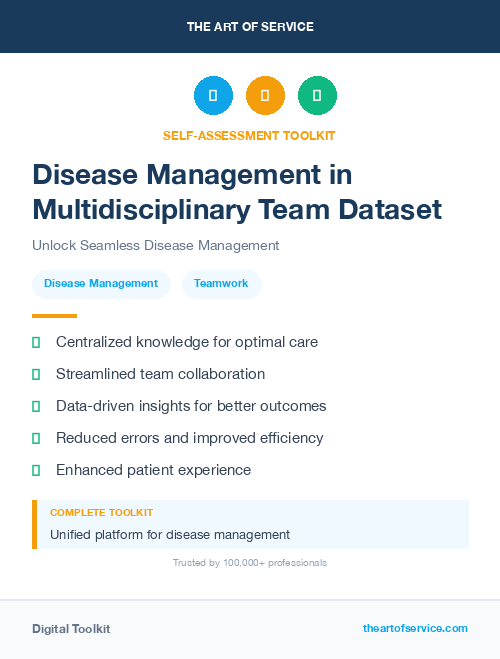 Disease Management in Multidisciplinary Team Dataset