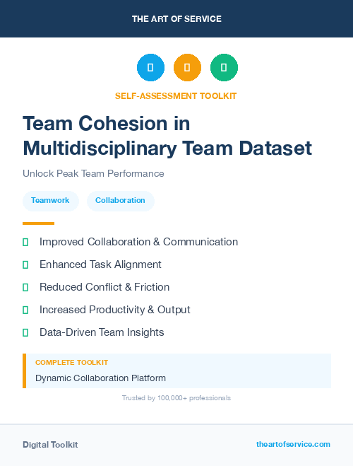 Team Cohesion in Multidisciplinary Team Dataset
