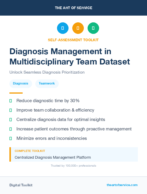 Diagnosis Management in Multidisciplinary Team Dataset