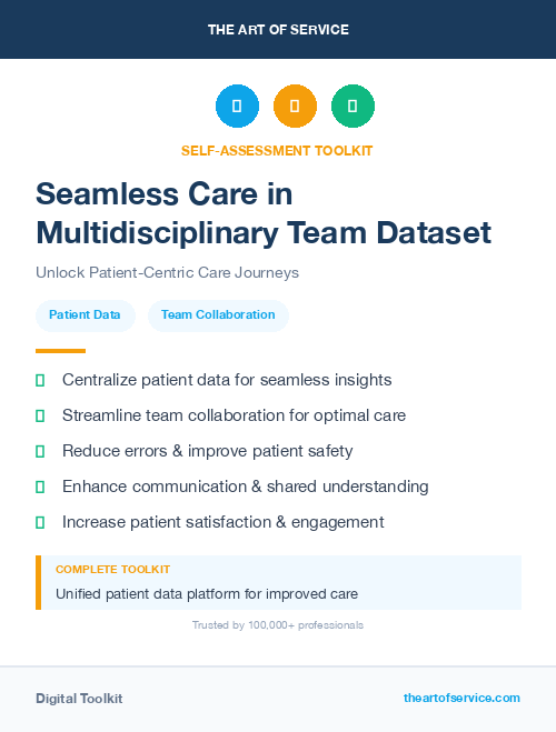 Seamless Care in Multidisciplinary Team Dataset