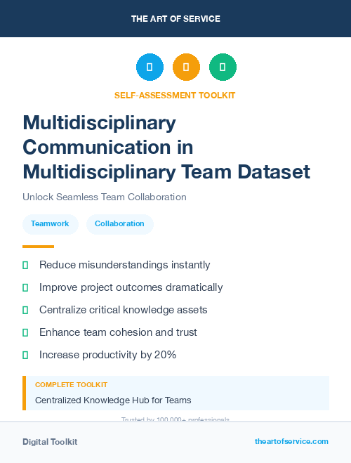 Multidisciplinary Communication in Multidisciplinary Team Dataset