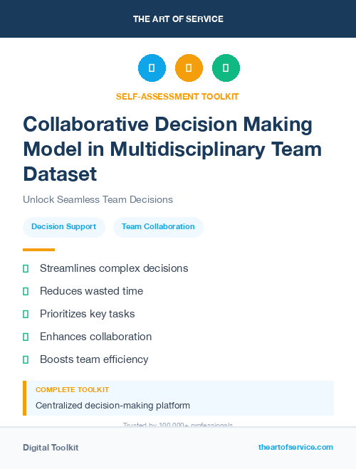 Collaborative Decision Making Model in Multidisciplinary Team Dataset