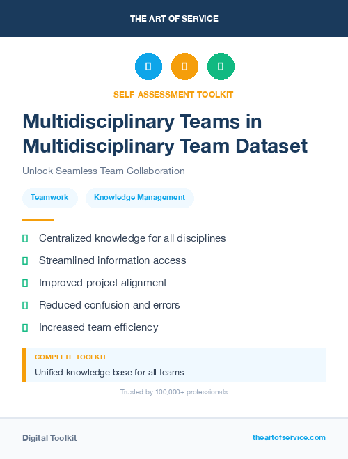 Multidisciplinary Teams in Multidisciplinary Team Dataset