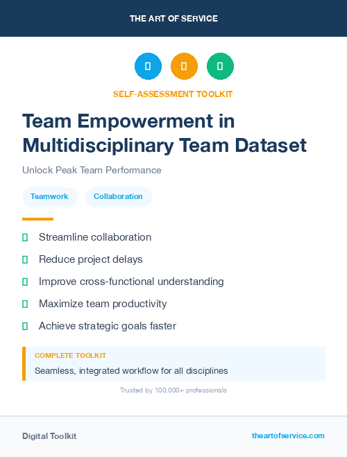 Team Empowerment in Multidisciplinary Team Dataset