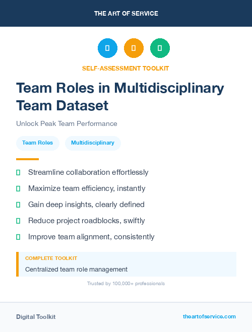Team Roles in Multidisciplinary Team Dataset