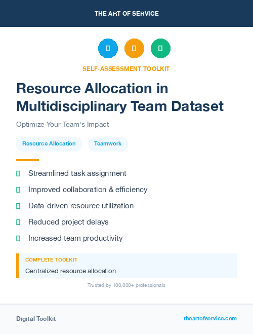 Resource Allocation in Multidisciplinary Team Dataset
