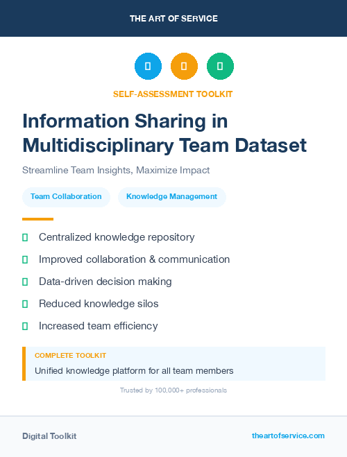 Information Sharing in Multidisciplinary Team Dataset