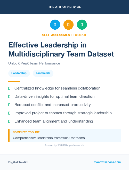 Effective Leadership in Multidisciplinary Team Dataset
