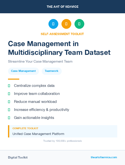 Case Management in Multidisciplinary Team Dataset