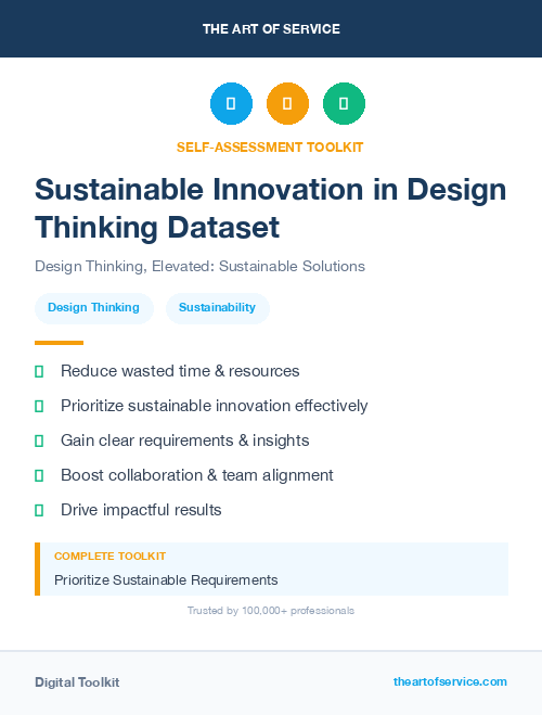 Sustainable Innovation in Design Thinking Dataset