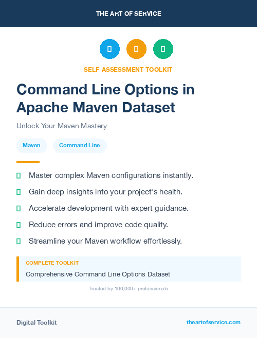 Command Line Options in Apache Maven Dataset