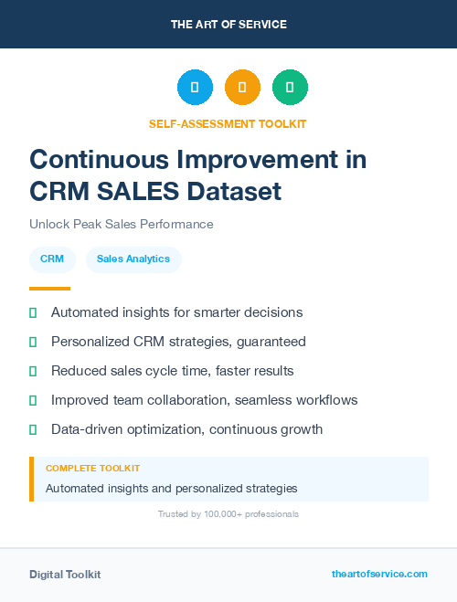 Continuous Improvement in CRM SALES Dataset