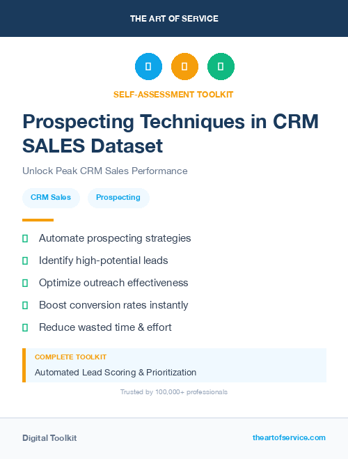 Prospecting Techniques in CRM SALES Dataset