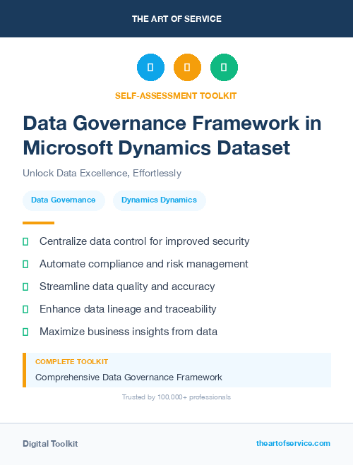 Data Governance Framework in Microsoft Dynamics Dataset