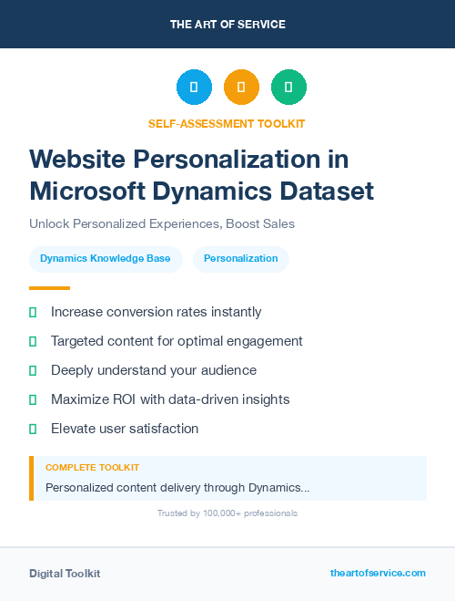 Website Personalization in Microsoft Dynamics Dataset
