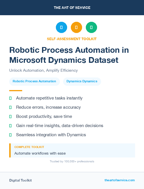 Robotic Process Automation in Microsoft Dynamics Dataset
