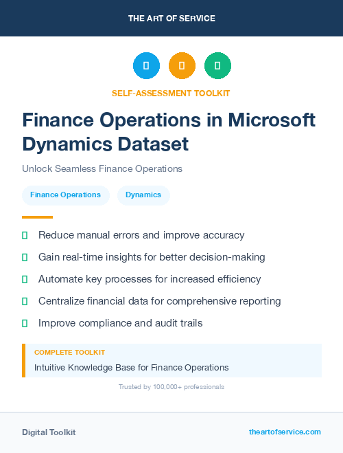 Finance Operations in Microsoft Dynamics Dataset