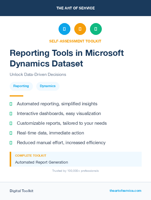 Reporting Tools in Microsoft Dynamics Dataset