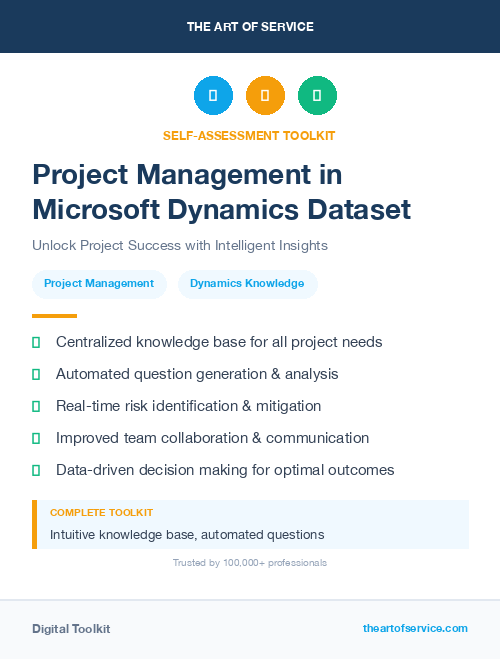 Project Management in Microsoft Dynamics Dataset