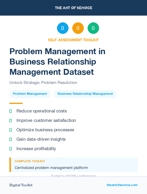 Problem Management in Business Relationship Management Dataset